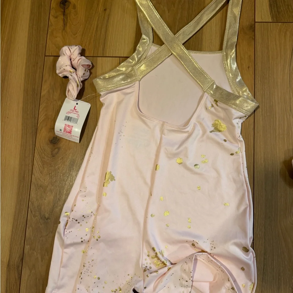 NWT Justice Girls Dance & Gymnastics Biketard - Size 10 & 12/14